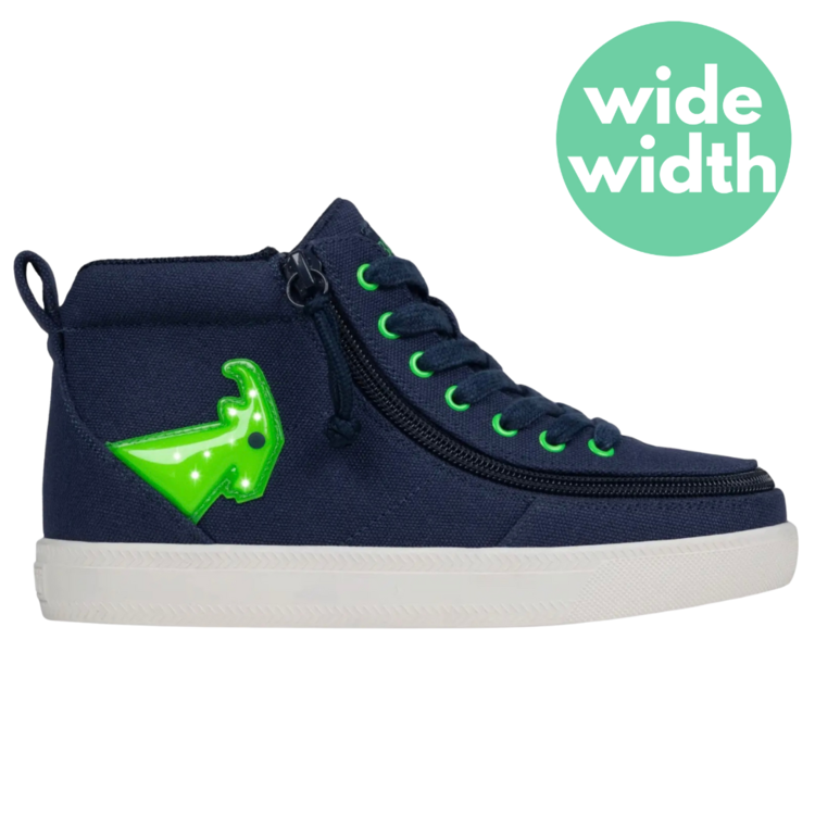 Billy Footwear Billy WDR Classic High Navy/Green Light Up