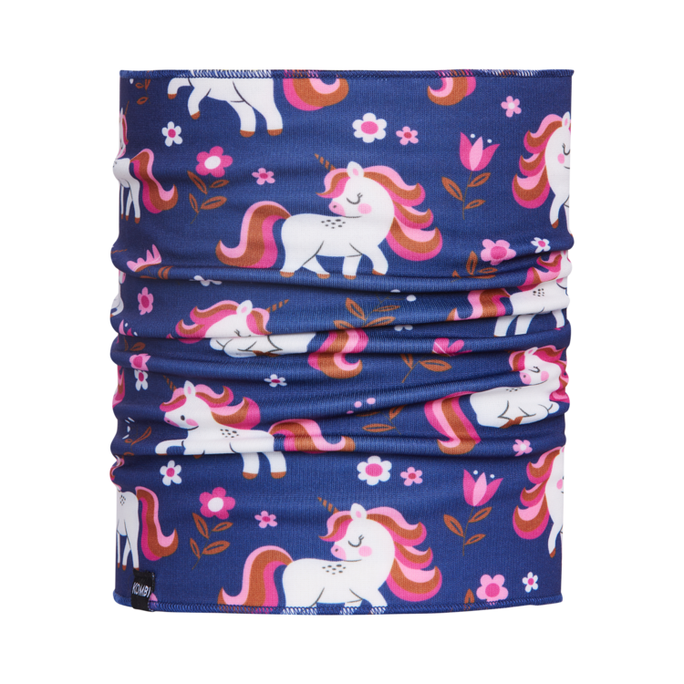 Kombi Kombi Velvet Fleece Multi Scarf Pretty Unicorn Navy