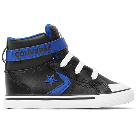 Converse Toddler Pro Blaze Strap Leather High Top Black/Blue