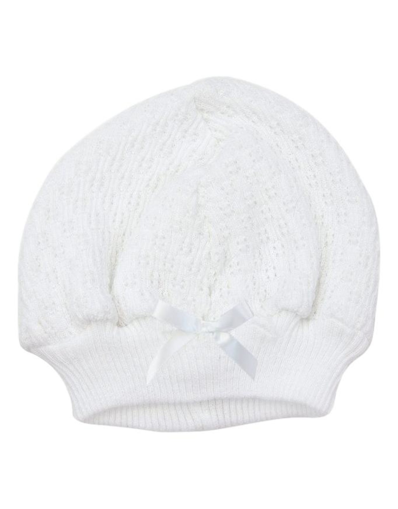 Paty, Inc. 105 Beanie Cap with Bow White