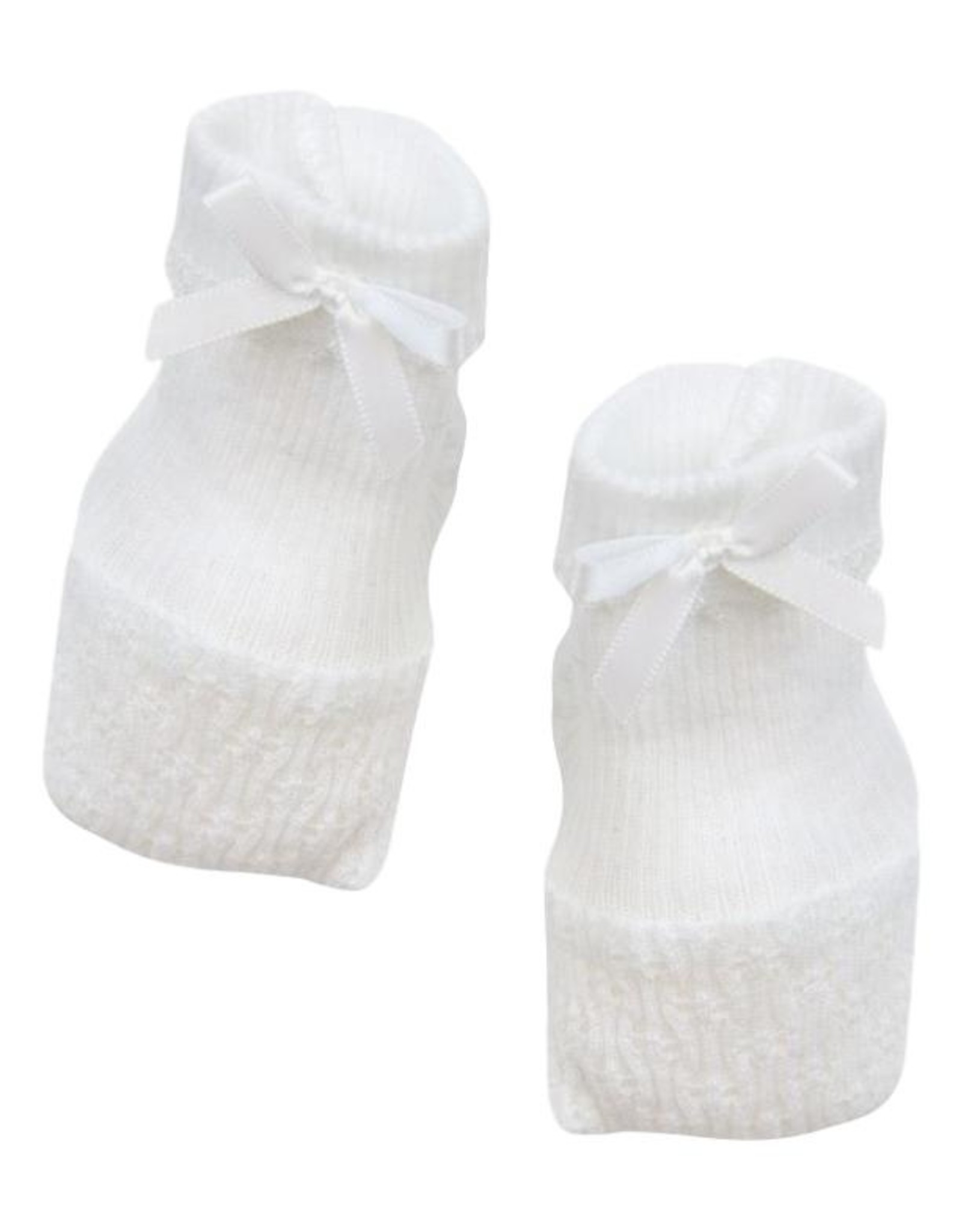 Paty, Inc. 158 Booties w/Bow White