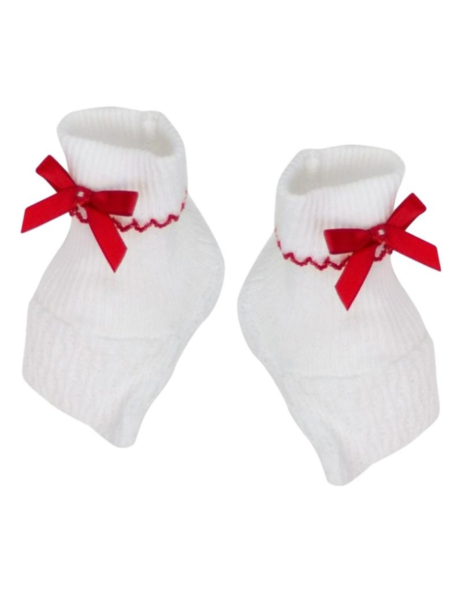 Paty, Inc. 158 Booties w/ Bow red