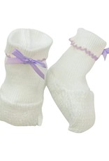 Paty, Inc. 158 Booties w/ Bow lavender