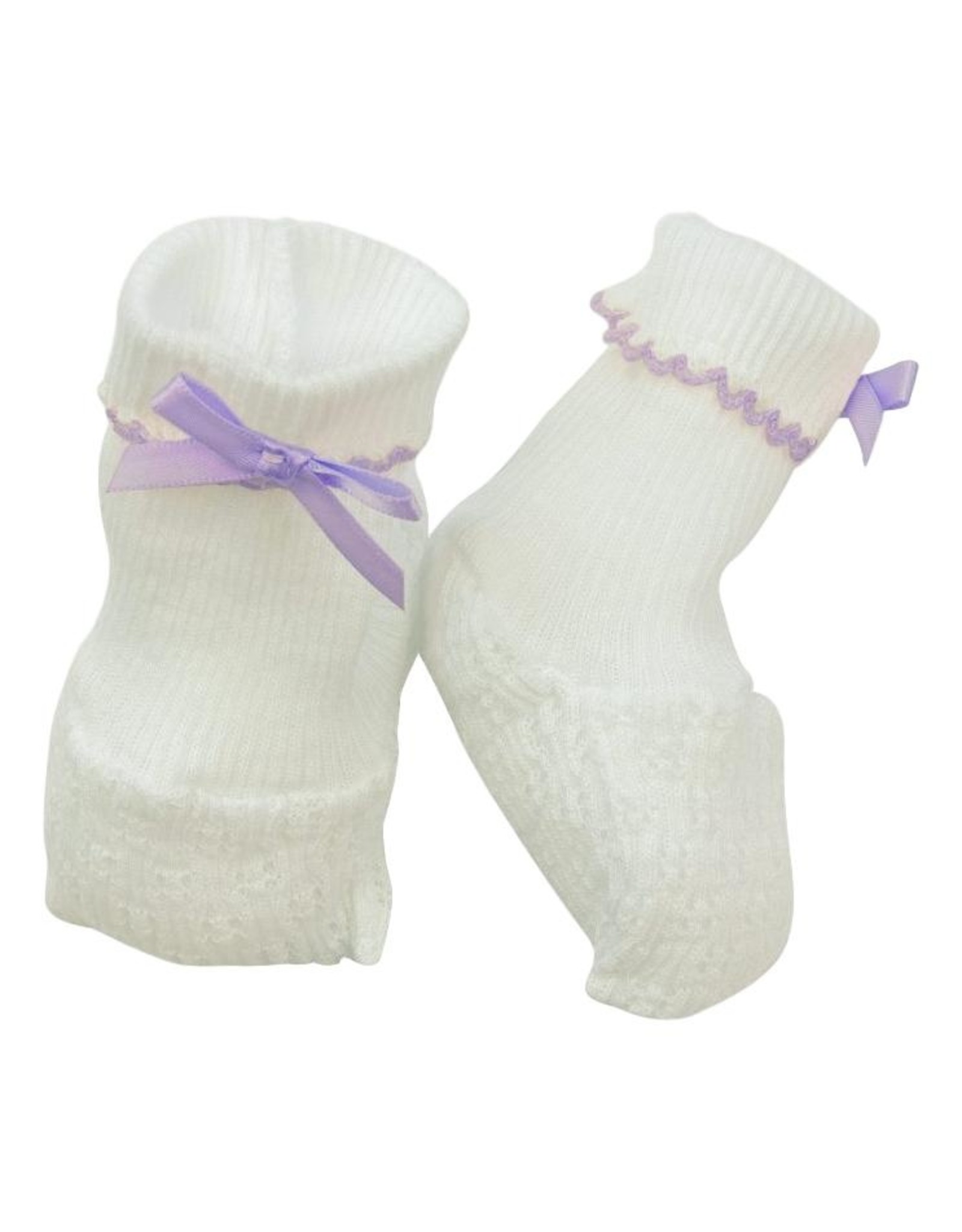 Paty, Inc. 158 Booties w/ Bow lavender