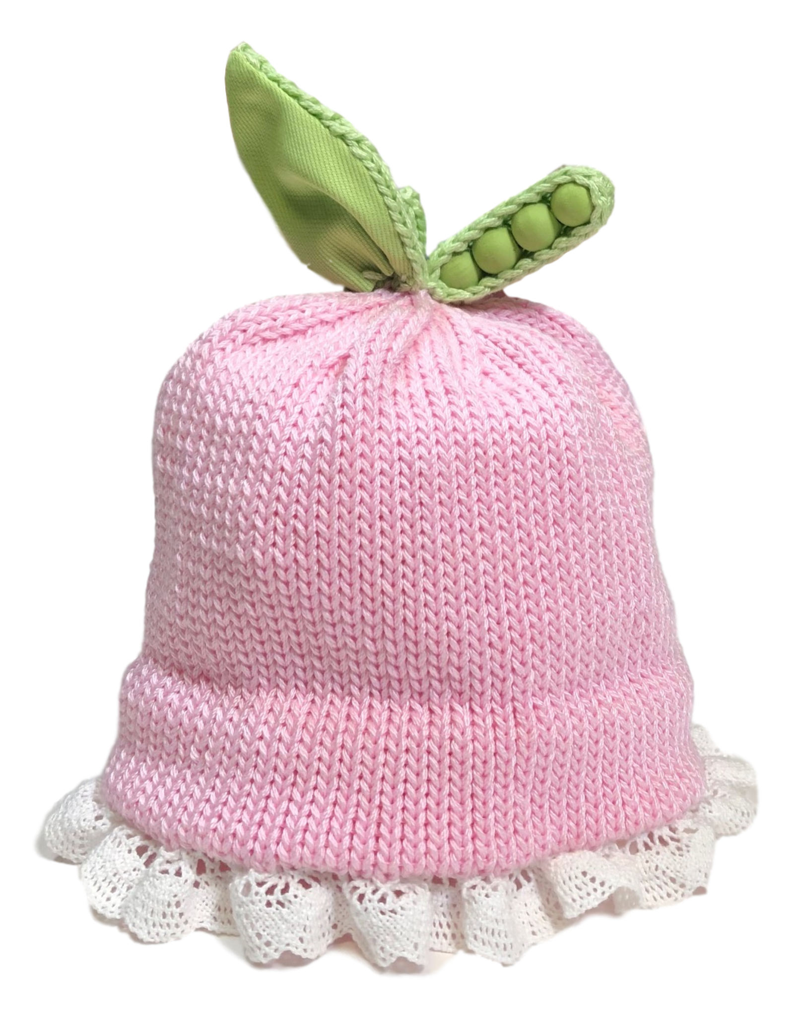 Margareta Horn Pea Hat pink lace