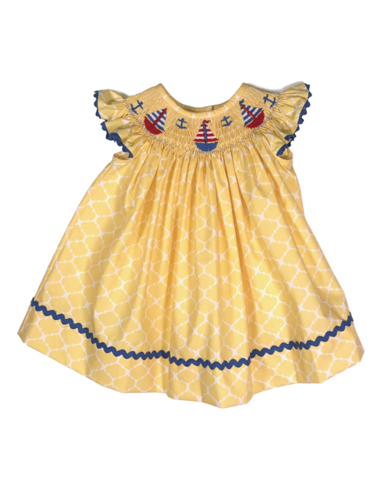 yellow smock dress baby