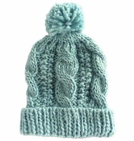 Huggalugs Cable Hat seaglass