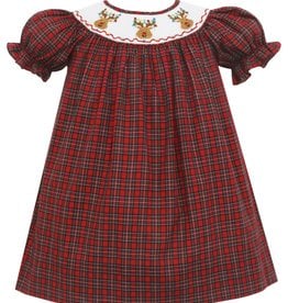 Petit Bebe 148R Reindeer Faces Bishop Dress