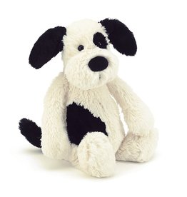 Jellycat Bashful Black & Cream Puppy Medium Jellycat Bashful Black & Cream Puppy Medium