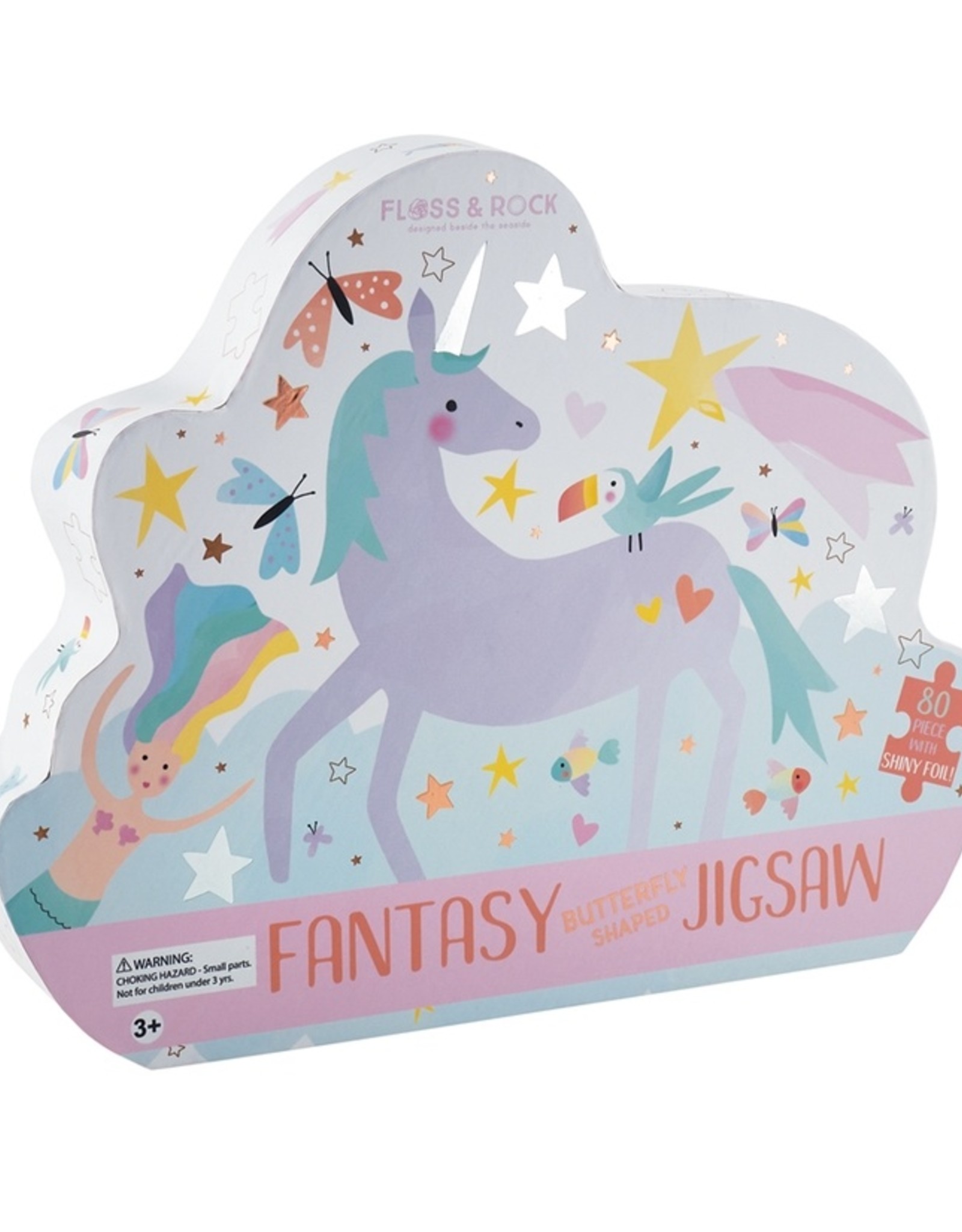 Floss and Rock Fantasy 80pc Butterfly Shaped Puzzle