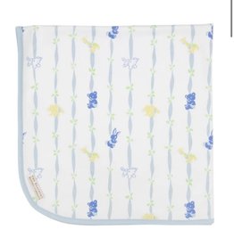 TBBC Baby Buggy Blanket Rockabye Ribbons Blue