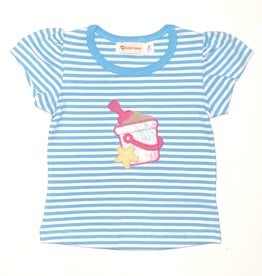 Luigi ITS148 Turquoise Stripe Beach Pail Shirt