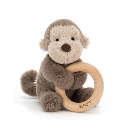Jellycat Bashful Wooden Ring Toy Monkey