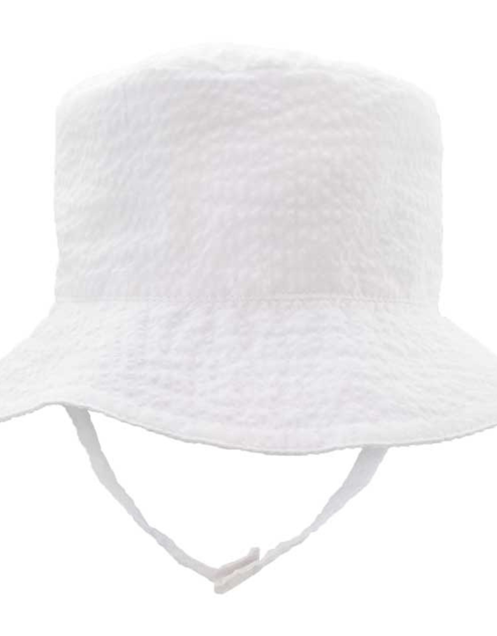Huggalugs 1933 Bucket Hat White Seersucker