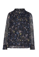Creamie 82162 Navy Floral Blouse