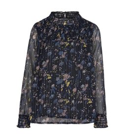 Creamie Navy Floral Blouse