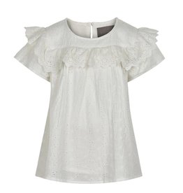 Creamie Eyelet Embroidered Blouse