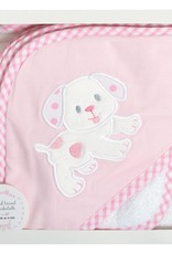 3 Marthas 3M Boxed Hooded Towel Set Pink Puppy