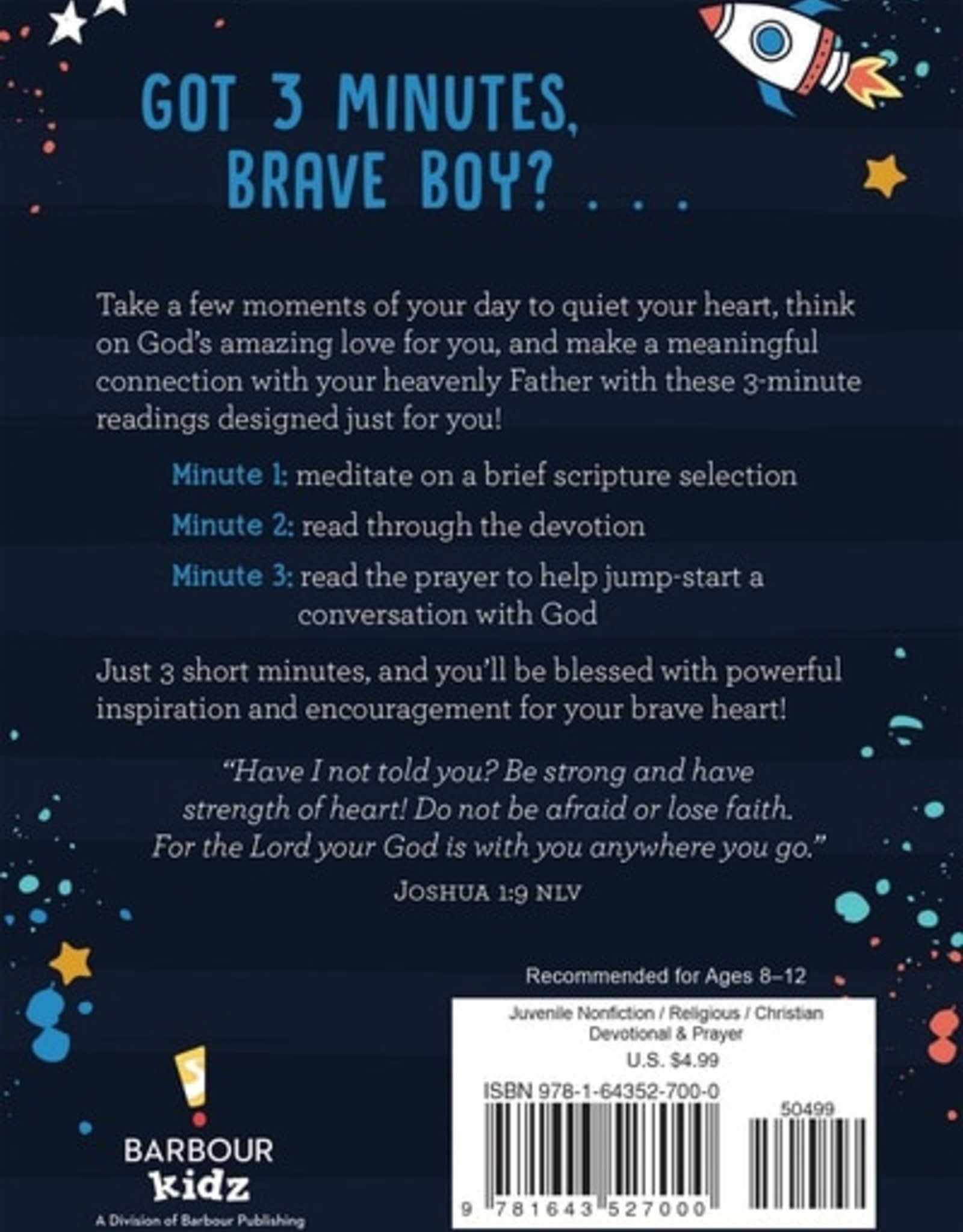 Barbour Publishing 3 Minute Devotions for Brave Boys
