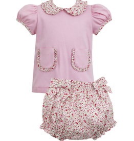 Petit Bebe Pink Floral Bloomer Set