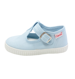 Cienta Unisex T-Strap Light Blue