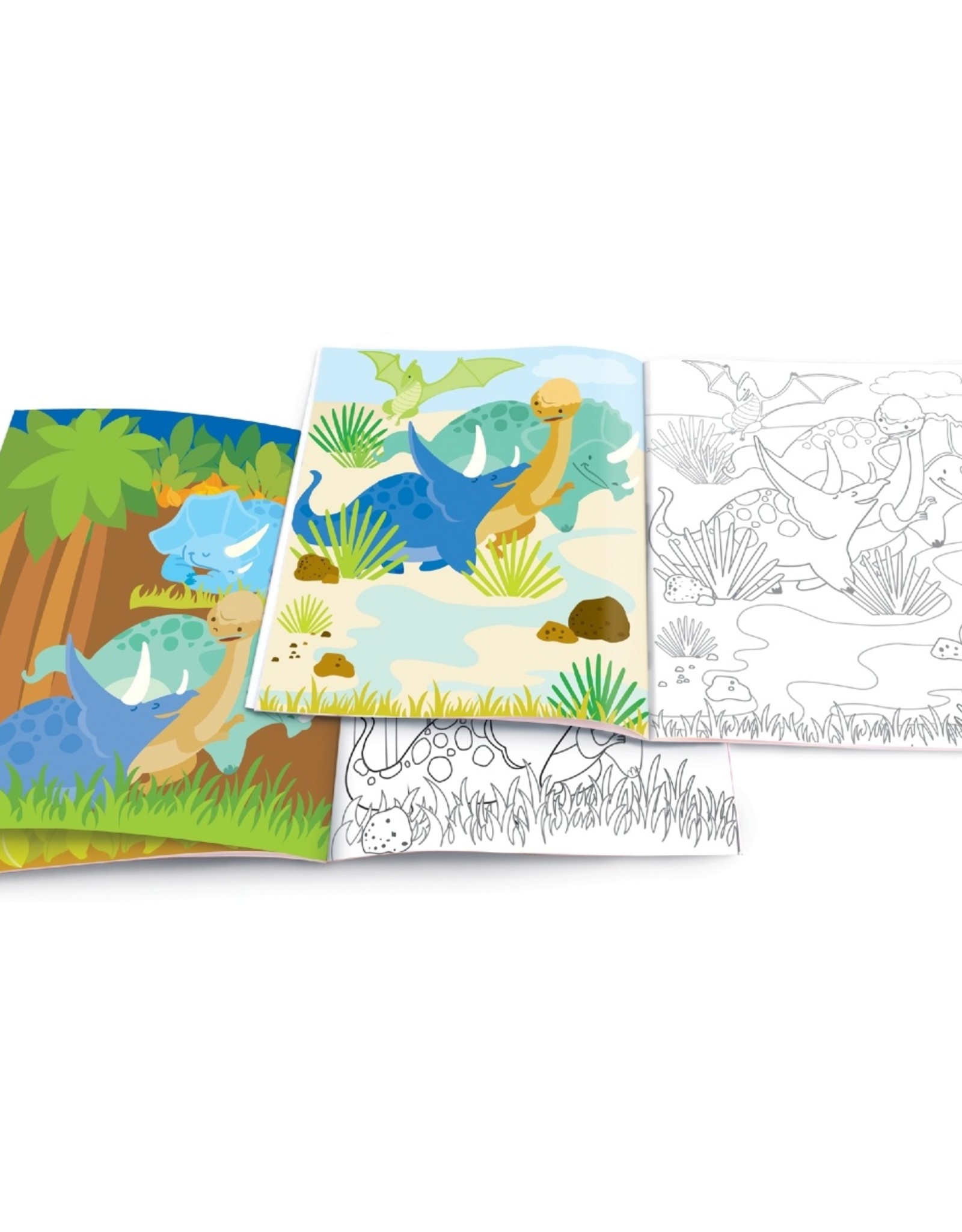 The Piggy Story Dinosaur World Dry Erase Coloring Book