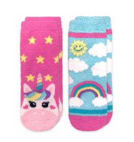 Jefferies Unicorn Fuzzy Sock 2-Pack