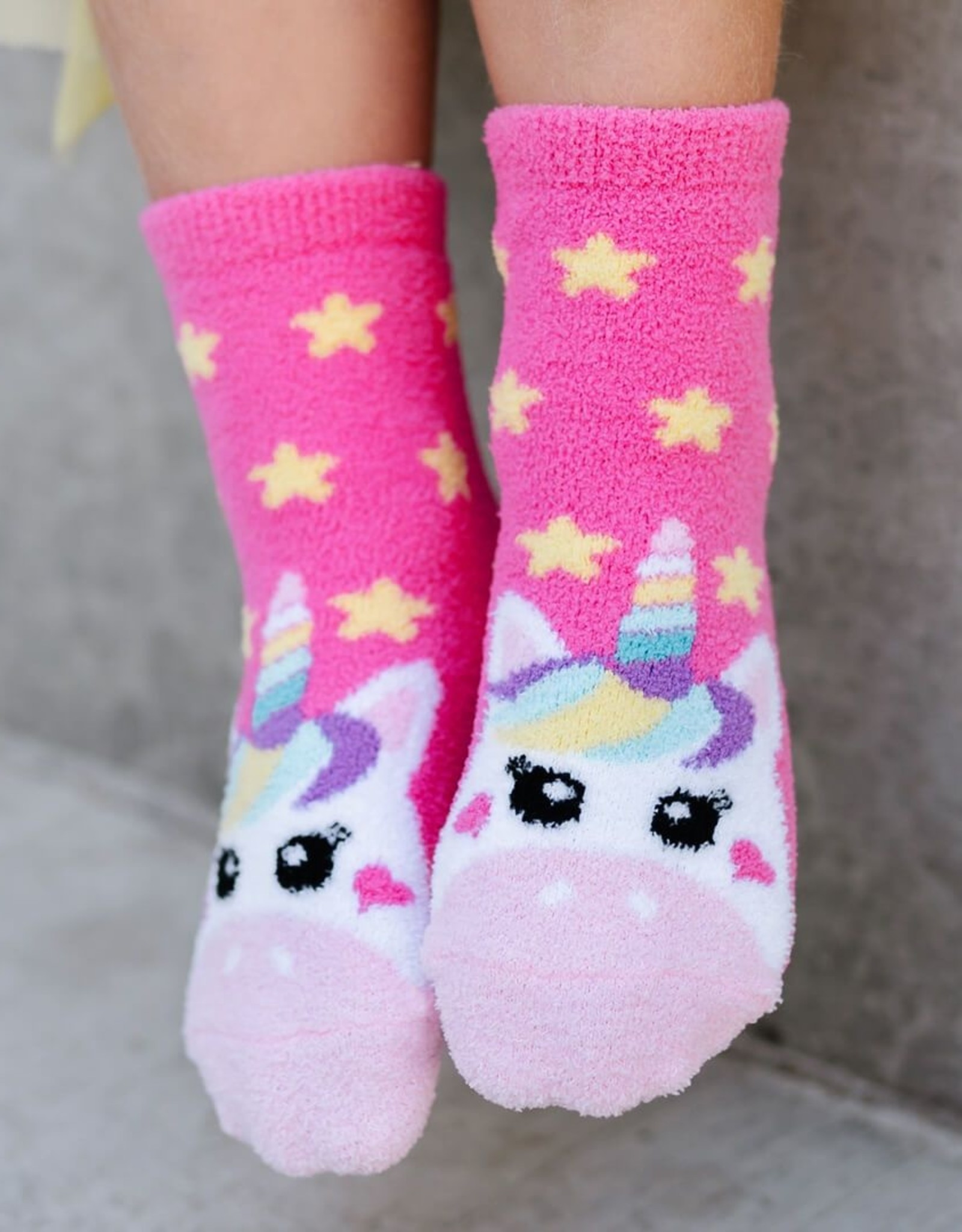 2895 Unicorn Fuzzy Sock 2 pack - Spoiled Sweet Boutique