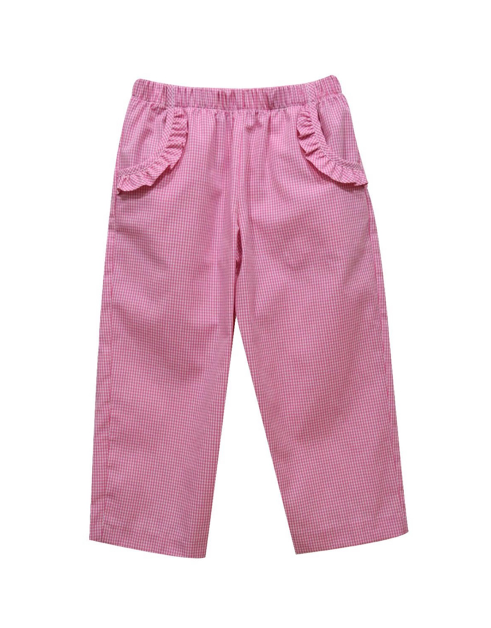 Vive la Fete VFF21 Ruffle Pocket Pant Hot Pink Check