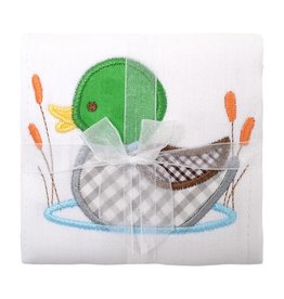 3 Marthas Appliqued Burp Pad Mallard