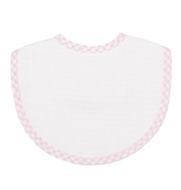 3 Marthas Pique Mono Bib Pink Check