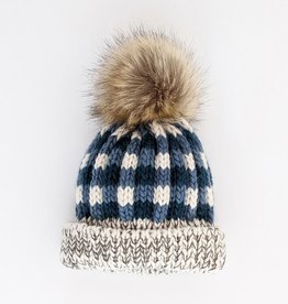 Huggalugs Buffalo Check Hat Atlantic Blue