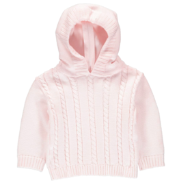 Hooded Zipback Sweater Pink