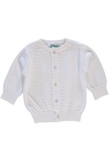 271 Cable Cardigan Sweater White