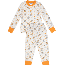 Ishtex Grey/Orange Boy PJ Set