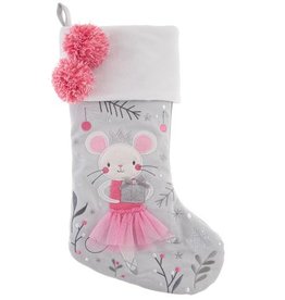 Stephen Joseph Embroidered Christmas Stocking Mouse