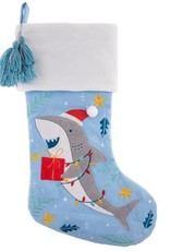 Stephen Joseph SJ Embroidered Christmas Stocking Shark