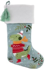 Stephen Joseph SJ Embroidered Christmas Stocking Dinosaur