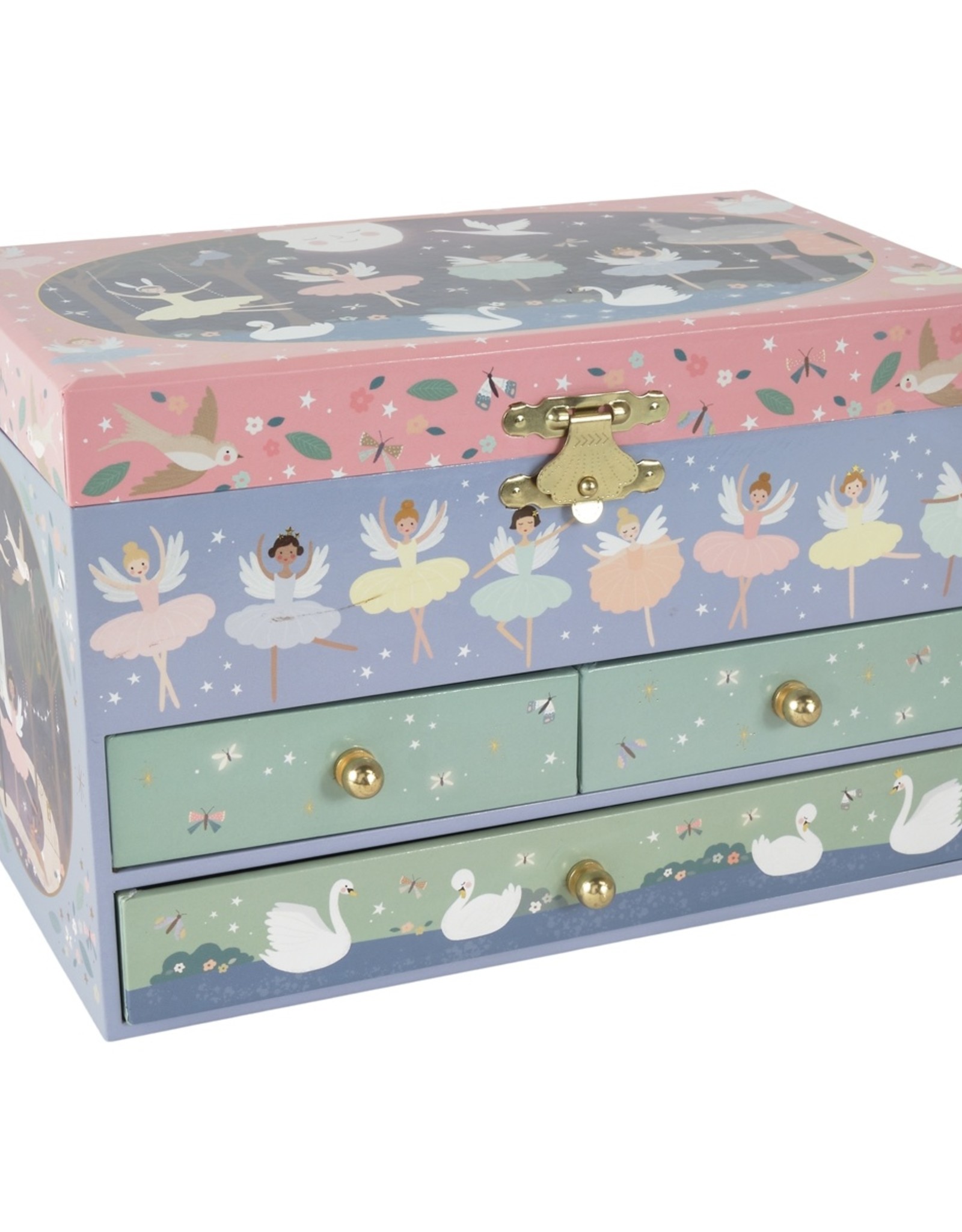 Floss and Rock Enchanted Musical Jewelry Box w/Drawers