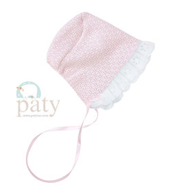 Paty, Inc. Bonnet w/eyelet Pink