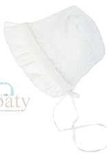 Paty, Inc. 118 Bonnet w/eyelet white