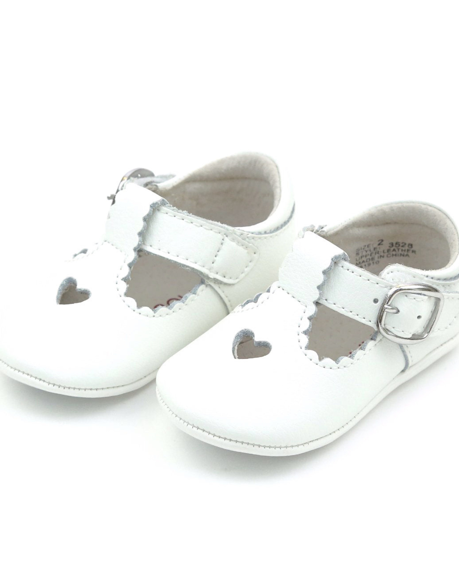 Angel by L'Amour 3528 Rosalie Heart T-Strap White