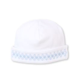 Kissy Kissy Smocked Hat White/Blue