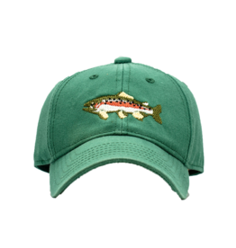 Harding Lane Embroidered Hat Moss Green Trout
