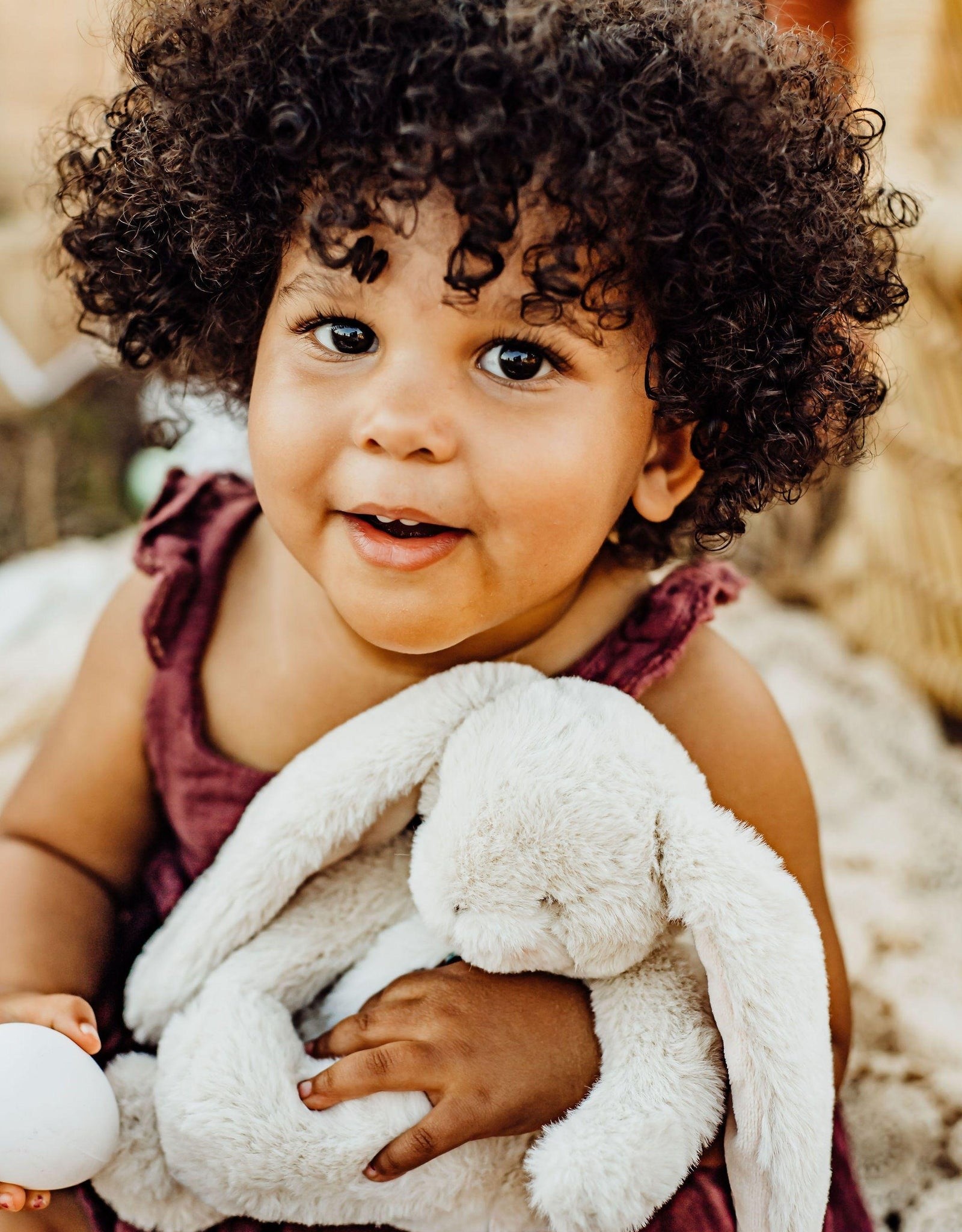 Bunnies By The Bay 100420 Tiny Nibble Bunny cream 8"