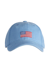 Harding Lane HL Embroidered Hat Lt. Blue American Flag