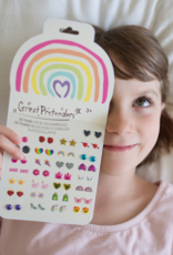 GreatPretenders 87506 Rainbow Love Sticker Earrings