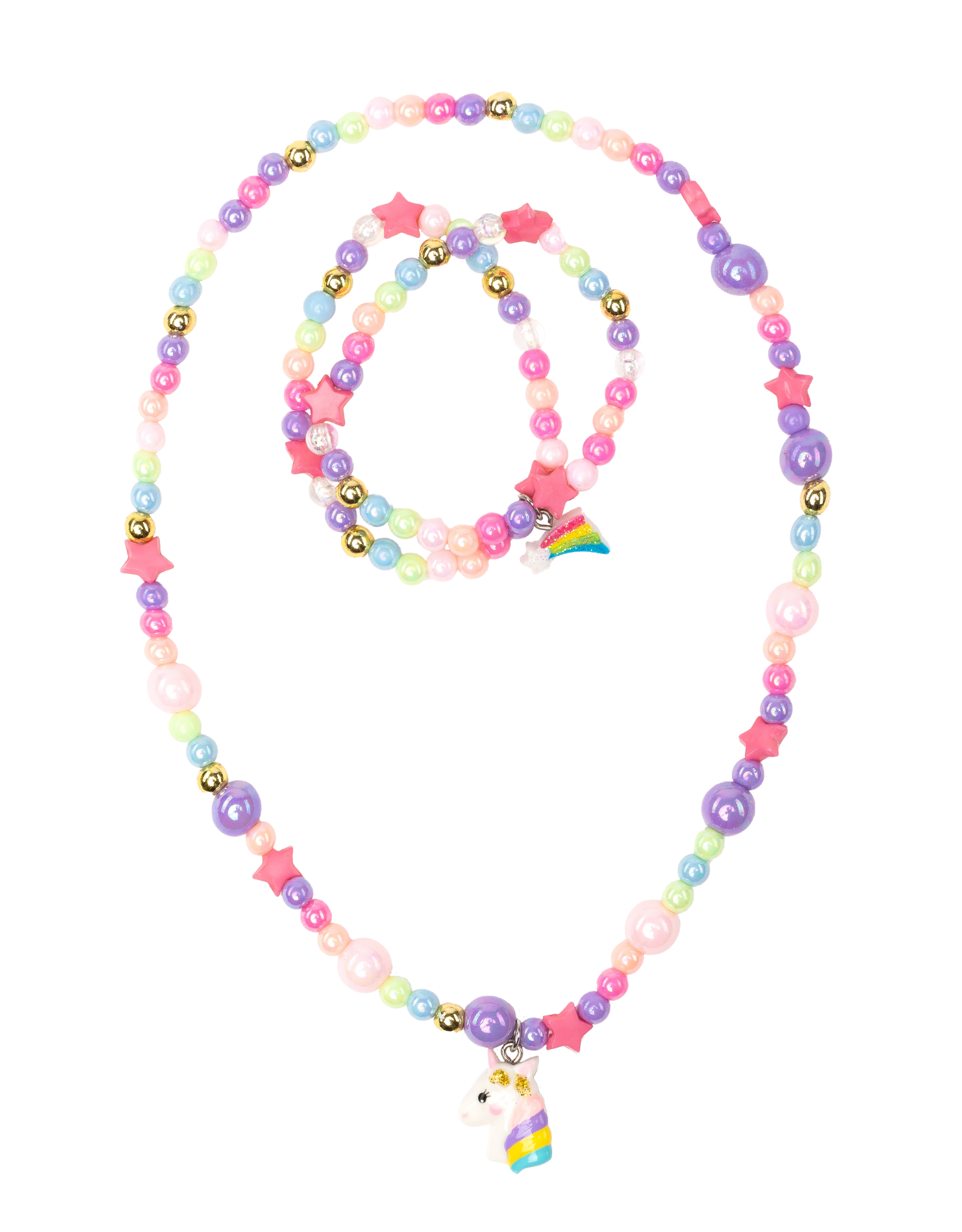 GreatPretenders 86133 Cheerful Starry Unicorn Necklace/Bracelet
