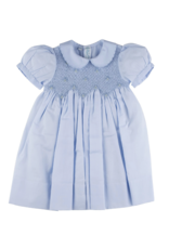 Feltman Brothers 17452 Smocked Dress w/Pearls Blue