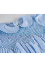 Feltman Brothers 17452 Smocked Dress w/Pearls Blue